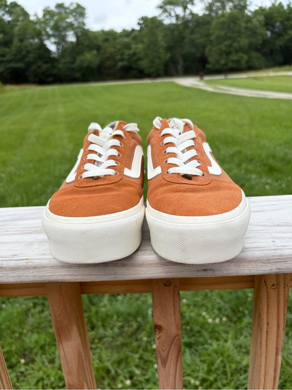 Womens Vans Ward Platform Plaid Lined Glazed Ginger Sneakers Shoes Size 8 - Picture 11 of 12